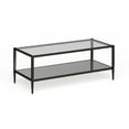 thumbnail image 3 of Evelyn&Zoe Hera 45" Wide Rectangular Coffee Table with Mirror Shelf, Blackened Bronze, 3 of 5