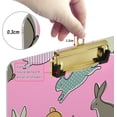 thumbnail image 4 of FMSHPON Rabbit Easter Clipboard Hardboard Wood Nursing Clip Board and Pull for Standard A4 Letter 13x9 inches, 4 of 8