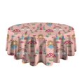 thumbnail image 5 of Princess Mushroom Castle Pattern Round Tablecloth 60"x60",Wrinkle Wipeable Table Cloth for Kitchen Dining Room Picnic Patio Party, 5 of 6