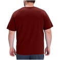 thumbnail image 6 of Men's Solid Color Big Size T-Shirt Round-Neck Short Sleeve Casual Lightweight Tees Basic Shirt for Daily Wear, 6 of 6