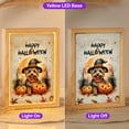 thumbnail image 2 of Happy Halloween Yorkshire Terrier Witches Hat Pumpkin Carving Acrylic Plaque with Wood Photo Frame Box Yorkie Dog Lover Gifts Light Box - 02019, 2 of 5