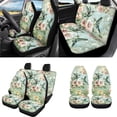thumbnail image 2 of Uorisanigo Hummingbird Flower Car Seat Cover Set Pack of 18 Steering Wheel Protector+Headrest+Arm Rest Cover+Seat Belt Pads+Shift Knob & Handbrake Covers+Cup Coaster+Keychain, Car Accessories, 2 of 7