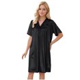 thumbnail image 5 of HomeGardon Nightgowns for Women,Summer Dresses Women's Short Sleeved Loose Plus Size Short Sleeved Lace Lace Imitation Silk Nightdress, 5 of 7