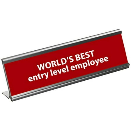 Funny World Best Entry Level Employee Engraved Desk
