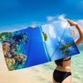 thumbnail image 4 of LYEAA Oversized Beach Towels Microfiber 75x150cm Sandproof Multi-Purpose Towel Beach Mat Beach Towel Lightweight Bath Towel for Travel Vacation Swimming Pool, 4 of 5