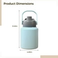 thumbnail image 4 of 40 oz Stainless Steel Insulated Water Bottle, Leakproof with Carry Handle & Straw, Large Capacity Jug for Camping, Hiking, Gym, Office, Blue, 4 of 5