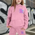 thumbnail image 4 of Tween Winter Girls Outfits Set Tracksuit With Print Hoodie Joggers Warm Kids, 4 of 4
