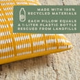 thumbnail image 5 of TOWN & COUNTRY TERRA Alara Textured Geo Stripe Handcrafted Indoor Outdoor Decorative Pillow, 100% Recycled Materials, UV Fade Resistant, Water Repellent, Yellow/Ivory, 20"x20", 5 of 9