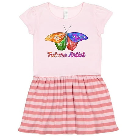 

Inktastic Future Artist with Colorful Butterfly Gift Toddler Girl Dress