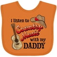thumbnail image 3 of Inktastic I Listen to Country Music with My Daddy Guitar and Hat Boys or Girls Baby Bib, 3 of 4