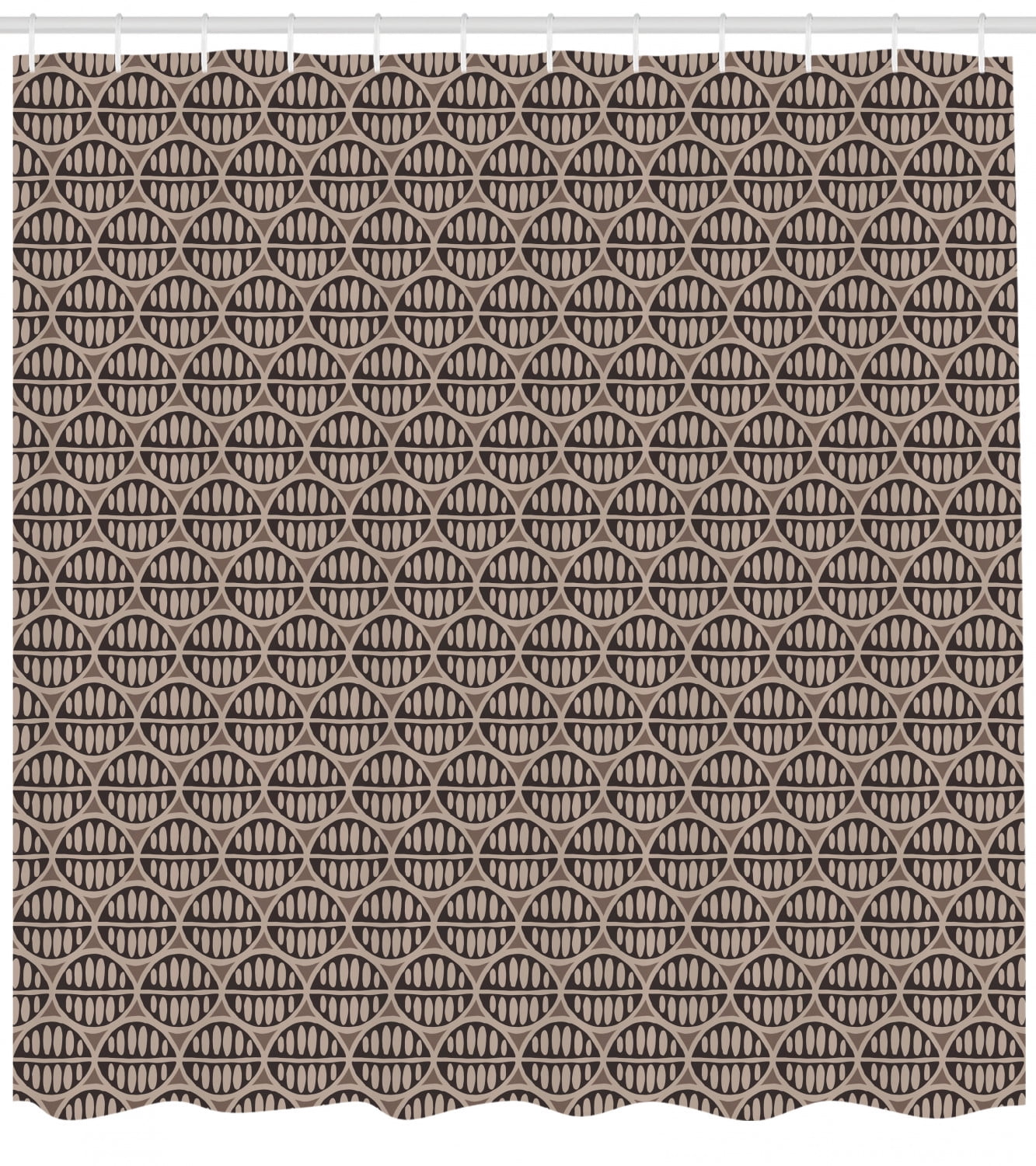 Tribal Shower Curtain Native African Clannish Pattern Of Coffee Bean Inspired Leaf Motifs Fabric Bathroom Set With Hooks 69w X 75l Inches Long Warm Taupe And Dark Brown By Ambesonne Walmart Com