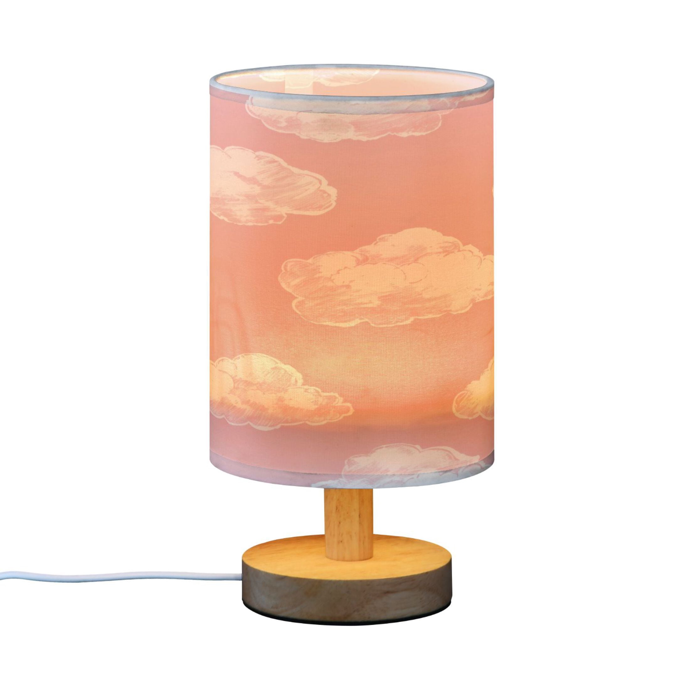 Desk Lamp Bedside Lamp 5.12x9.7In LED Lamp With USB Charging Interface For Bedroom Living Room Office Study Stylish Decoration Pink White Cloud