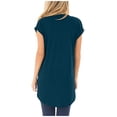 thumbnail image 3 of Birdeem Mode Femmes Été Col en V Uni Manches Courtes Aguichant Haut Blouse, 3 of 10