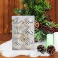 thumbnail image 1 of Christmas Hand-painted Decorative 6cm Pumpkin Pattern Glitter 6pc Christmas Tree Pendant Christmas Set, 1 of 5
