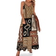 thumbnail image 1 of Vestido sin mangas con estampado étnico africano Vestidos de verano para mujer Vestidos sueltos elegantes para mujer Ropa de playa, 1 of 7