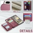 thumbnail image 5 of Mantto Case for Google Pixel Fold with Card Holder, Retro PU Leather RFID Blocking Credit Card Slots Double Magnetic Clasp Flip Kickstand Shockproof Phone Cover for Google Pixel Fold,Winered, 5 of 7