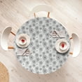 thumbnail image 4 of Ambesonne Abstract Fitted Round Tablecloth, Dandelion Motif, 40"- 44" Diameter, Dried Rose, 4 of 5