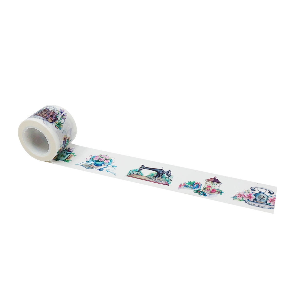 Wrapables® Decorative Festive Wide Washi Masking Tape, 30mm x 10m, Seasonal Floral Deco