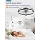 thumbnail image 5 of Ventilador de techo LEDIARY de 20 pulgadas, bajo perfil, control remoto regulable, negro, 5 of 8