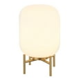 thumbnail image 6 of Evelyn&Zoe Edison 15.38" Tall Table Lamp with Glass Shade, Brass/White Milk, 6 of 9