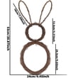 thumbnail image 3 of Conejo de Pascua con cuerda de enredadera Decoración colgante de aro de ratán marrón 57,5×24cm Pared rústica de puerta Fiesta festiva de primavera Manualidades Decoración del hogar, 3 of 6