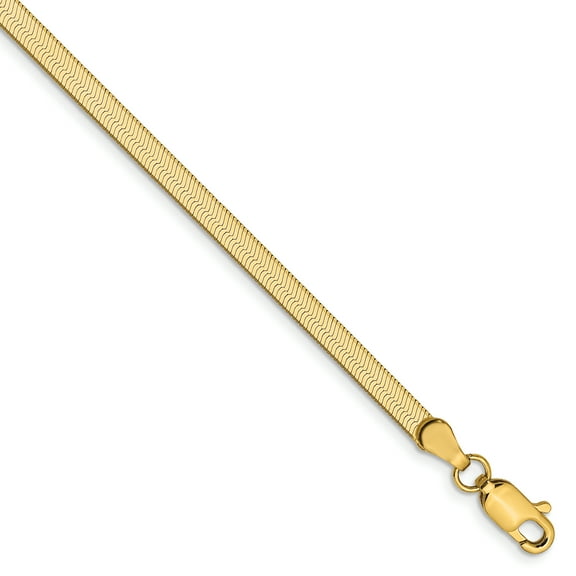 14K Yellow Gold 3.0mm Silky Herringbone Chain