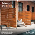 Enclo Tiaga 6ft H x 3ft W Wood Privacy Screen Kit, Indoor/Outdoor ...