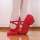 thumbnail image 5 of XIHAHA zapatos de mujer de moda verde, desnudo, rojo, negro Multicolor zapato de lona para mujer bota de Jazz zapatos de baile para niñas zapatillas bajas, 5 of 5