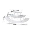 thumbnail image 3 of Efavormart Set of 3 Acrylic Dessert Display Pedestal Stands – 3-Tier Clear Half-Moon Riser Stand for Cupcakes, Perfumes & Figurines - 7",13",18", 3 of 5
