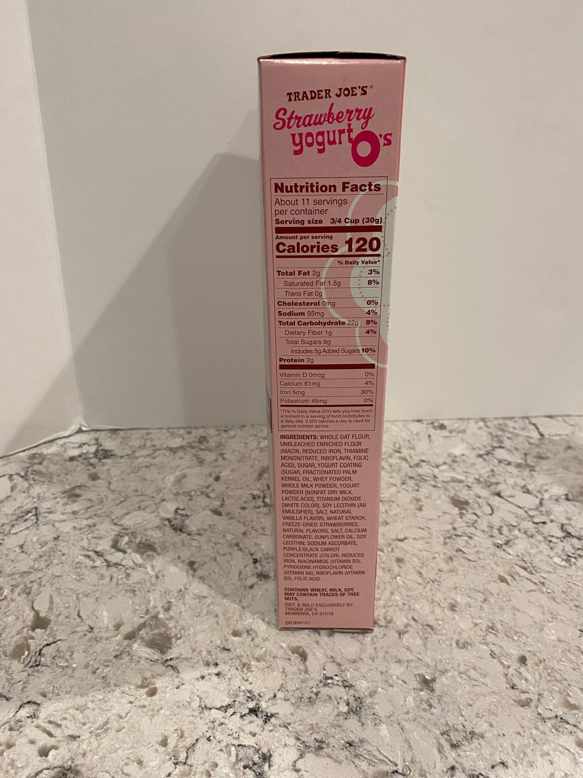 Trader Joes Strawberry Yogurt O’s Cereal 12 oz, Pack of 2