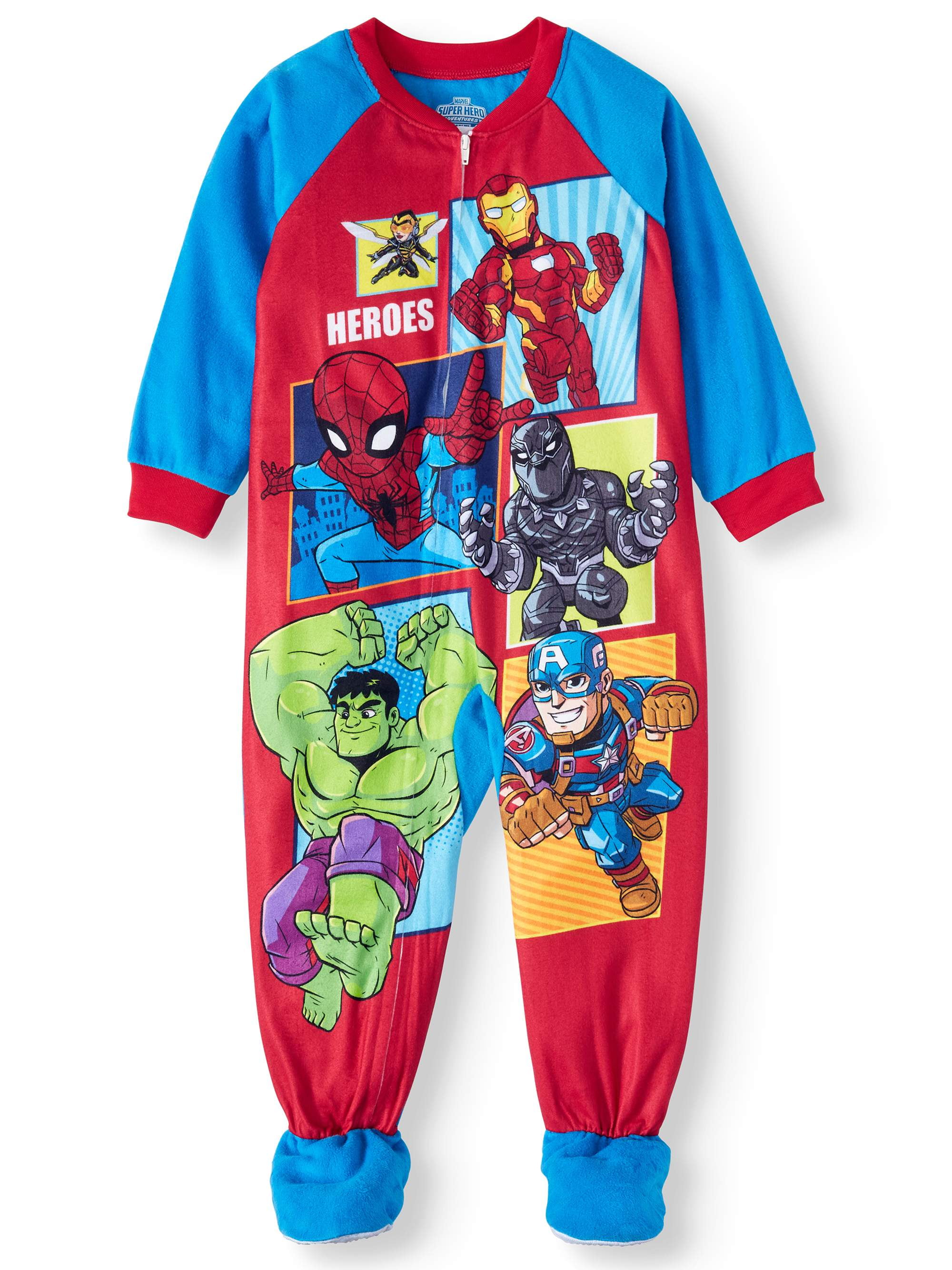 Avengers Toddler Boy Microfleece Blanket Sleeper Pajamas