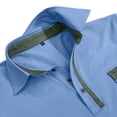 thumbnail image 6 of BRGZLK Men's Solid Color Short Sleeved Casual Classic Polo Shirts Basic Golf Button T-Shirt Tops with Pocket, 6 of 7