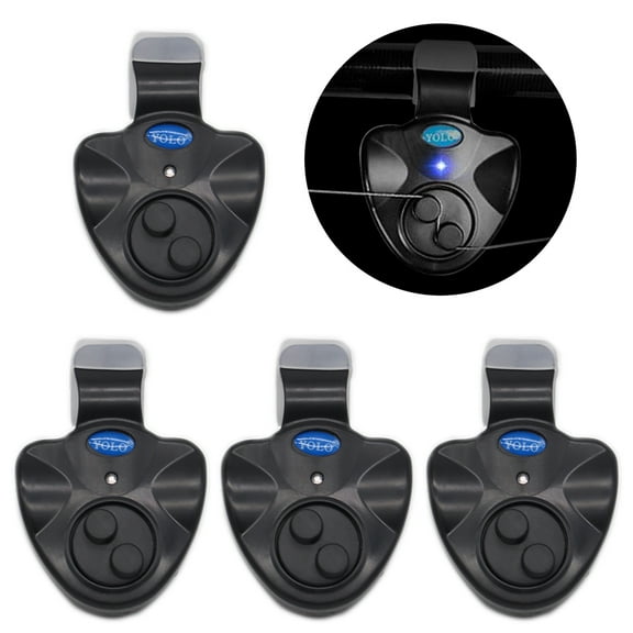 Fish bite alarm,Sound Led Indicator 4pcs Alarms Alarm With Sound Bite Alarm Indicator Fish Bite Sound L-ed Indicator Qinquan Zdhf Ajcoflt