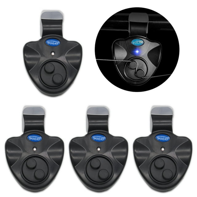 4pcs Electronic Fishing Bite Alarm with Sound LED Lights Indicator Fish Bite Alarms