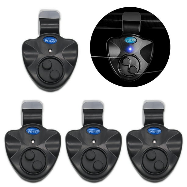 4pcs Electronic Fishing Bite Alarm with Sound LED Lights Indicator Fish