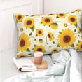 thumbnail image 4 of Kdxio Cotton Pillow Cases 20"x30" Pillowcases,Soft and Breathable Bedroom Pillow Cases-European-style Pattern Sunflower A-No Pillow Core, 4 of 5