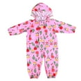 thumbnail image 5 of VerPetridure Clearance Kids Toddler Rain Suit for Boys Girls One Piece Hoodie Button Cartoon Waterproof Coverall Rain Jacket, 5 of 8