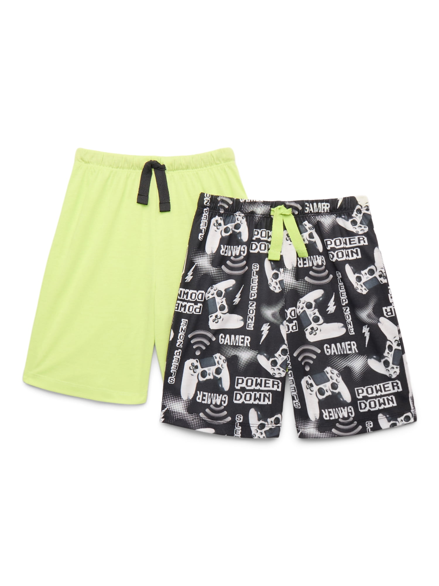 Wonder Nation Boys Jersey Sleep Shorts, 2-Pack, Sizes 4-18 Husky