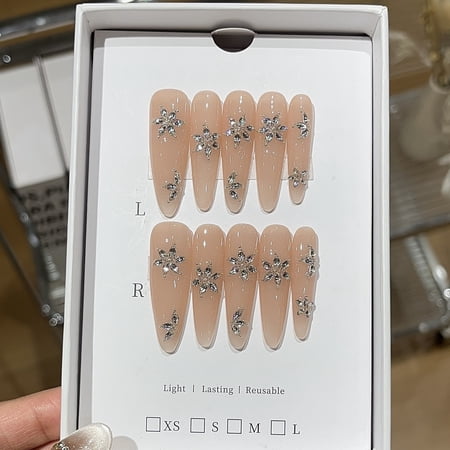 [Forget-me-not] Gentle and pure wind temperament peach naked zircon snowflake steel ball diamond wearing armor