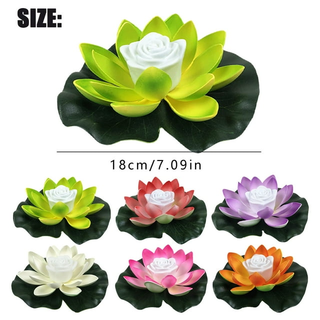 Floating Lights LED Flowers Pool Lights Battery Operated Night Light For Pond Garden Swimming Wedding Decor