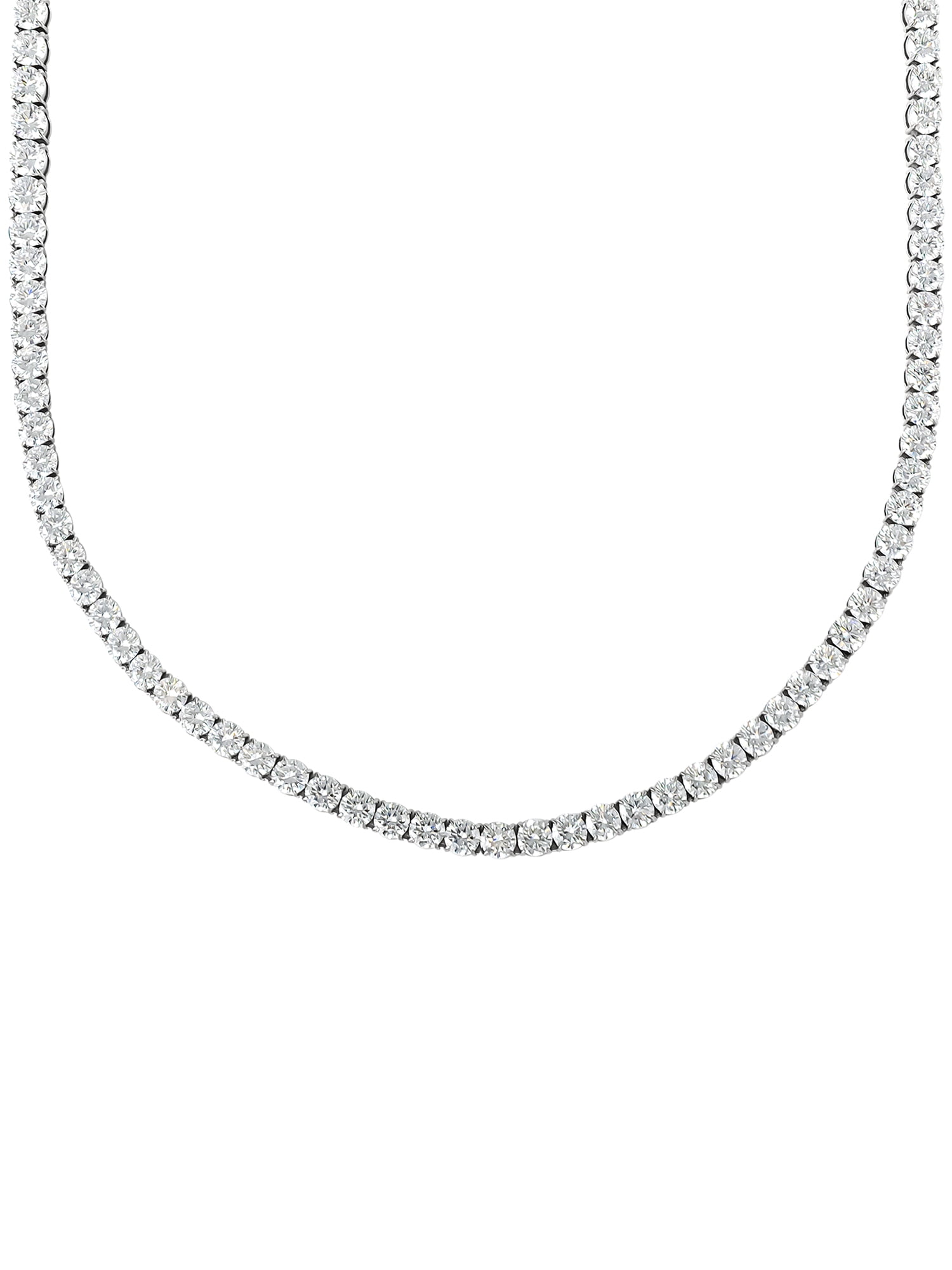 Brilliance Fine Jewelry Men’s Stainless Steel CZ 7 mm Necklace, 22″