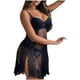 thumbnail image 1 of Gibobby Conjunto de lencería Sujetador + tangas Conjunto de pijama y vestido sexy de encaje para mujer Conjunto de pijama de lencería(Negro, XXL), 1 of 5