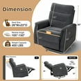thumbnail image 5 of Aemeios Recliner Chair, Oversized Swivel Rocker Chair for Adults, Wide Glider , Nursery Chairs for Living Room, Gray, 5 of 8