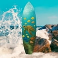 thumbnail image 2 of Outdoor Decorative Surfboard Wall Art - Sea Turtle Decor Ocean-Themed, Beach House Sign, Weather Resistant PVC 4 Foot, 2 of 9