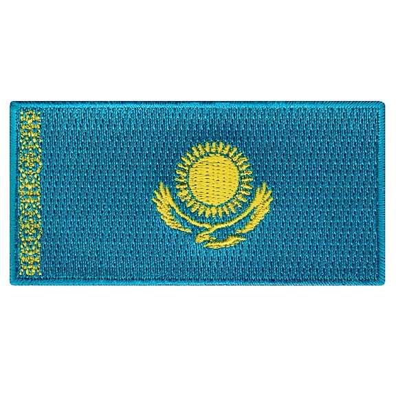 Kazakhstan Flag Embroidered Iron-on Patch