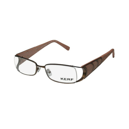 New Kerf 851 Mens/Womens Designer Full-Rim Brown Fashion Accessory Wooden Parts Hip Frame Demo Lenses 52-18-0 Eyeglasses/Eyewear