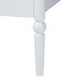 thumbnail image 4 of Baxton Studio Lucera Mid-Century White Queen Size Bobbin Bed, 4 of 6