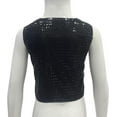 thumbnail image 3 of Kids Boys Girls Sequined Dance Hip Hop Performance Party Costume Vests Jacket Waistcoat for Prom Wedding Dance Costumes, 3 of 6