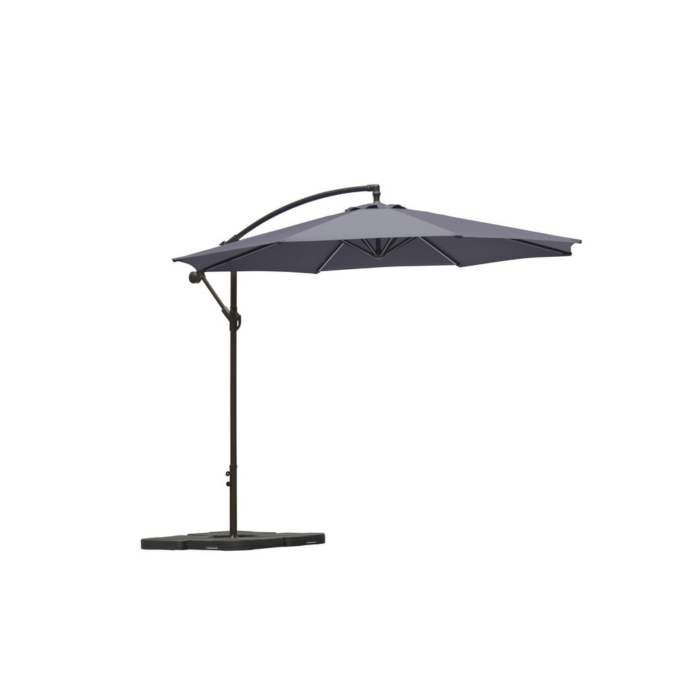 10 Ft Outdoor Patio Cantilever Offset Umbrella, Gray