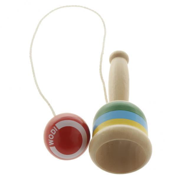 Juguete de madera,Copa de pelota de habilidad de madera,Juguete tradicional japonés,Juego de habilidad con bola y vaso de madera,Juguete Educativo,Juguetes de habilidades Hugo Juguete Kendama de madera